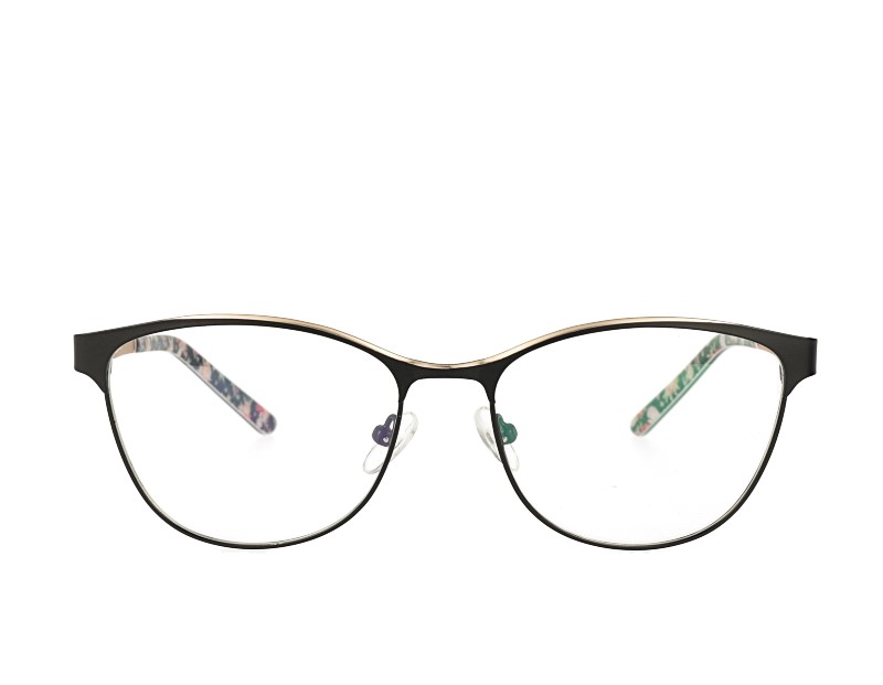 Cat Eye Full Rim Metal Frame with Acetate Tip Eyewear Spring Hinge