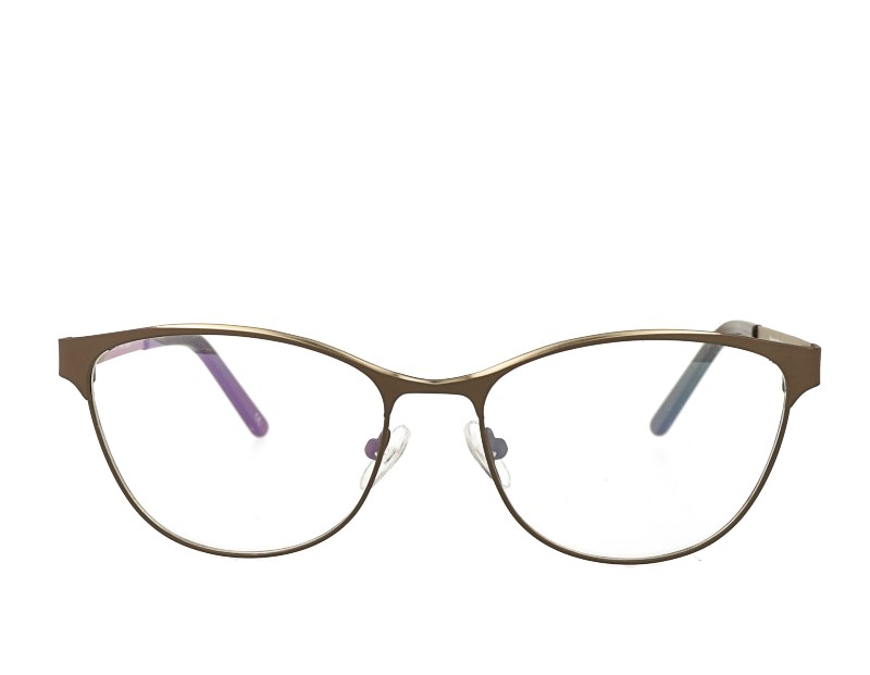 Cat Eye Full Rim Metal Frame with Acetate Tip Eyewear Spring Hinge