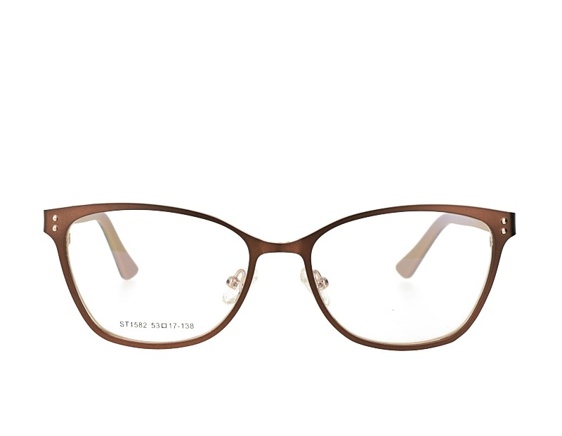 Stainless Steal Cat Eye Optical Frame With Spring Hinge