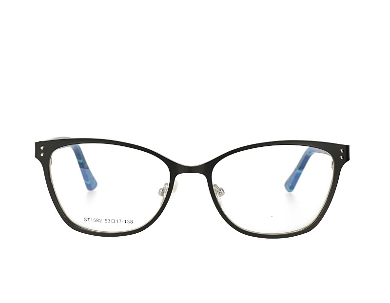 Stainless Steal Cat Eye Optical Frame With Spring Hinge