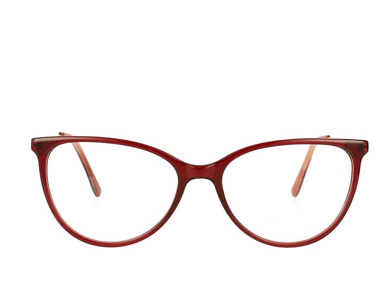 Cat Eye Acetate And Metal Combination Optical Frame