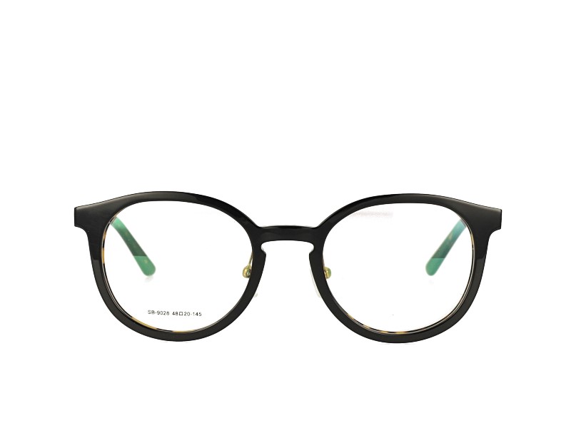 Oval Acetate Optical Eyewear Metal Temple