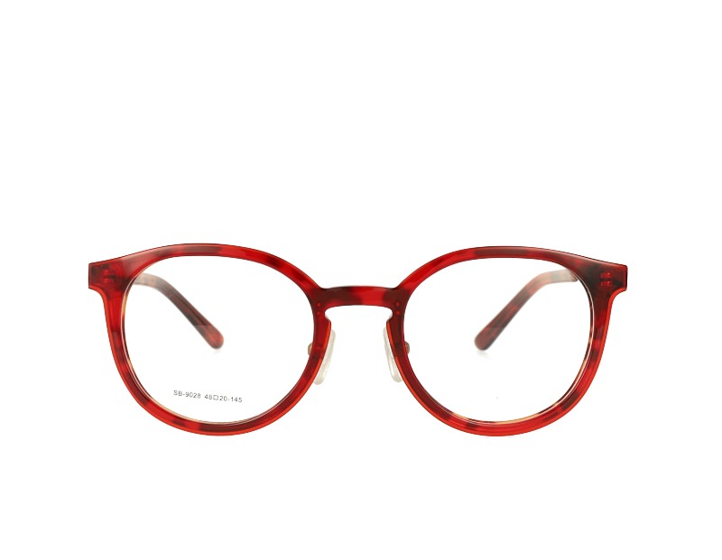 Oval Acetate Optical Eyewear Metal Temple