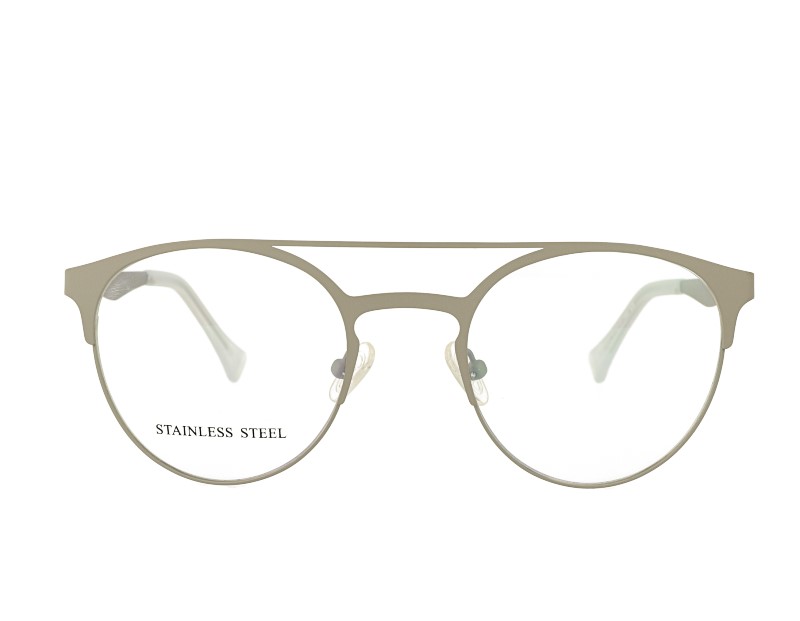 Retro Doblue bridge Unisex Stainless Steel Optical Frame