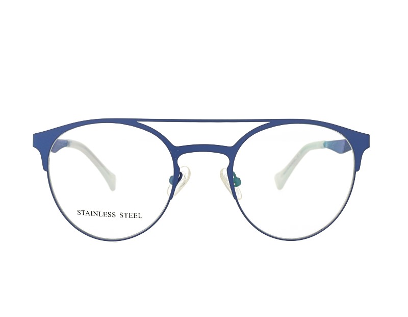 Retro Doblue bridge Unisex Stainless Steel Optical Frame