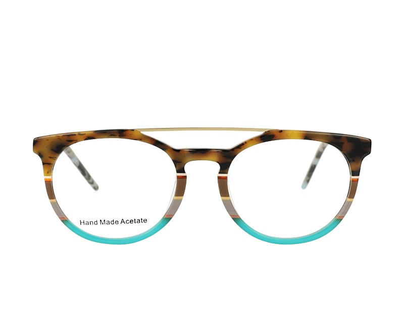 Retro Double Bridge Acetate Optical Frames