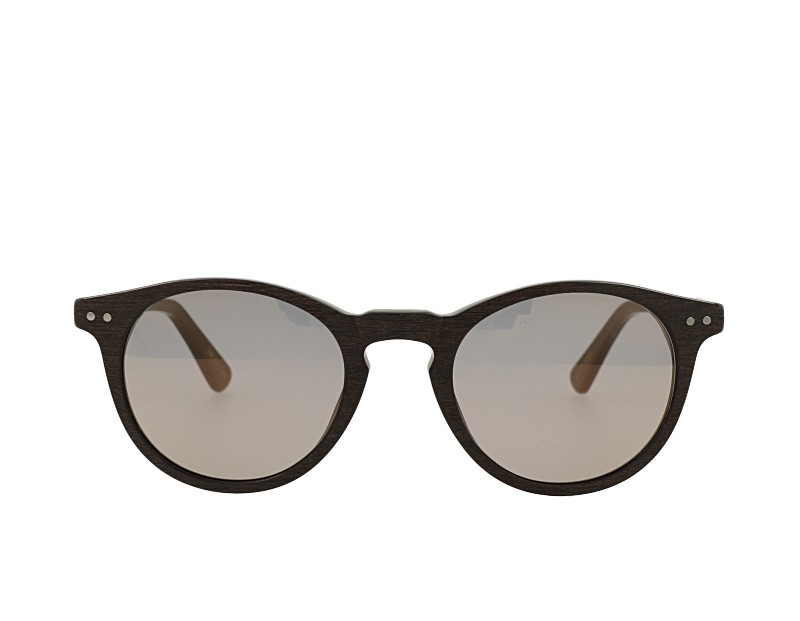 Oval Acetate Metal Combination Sunglasses