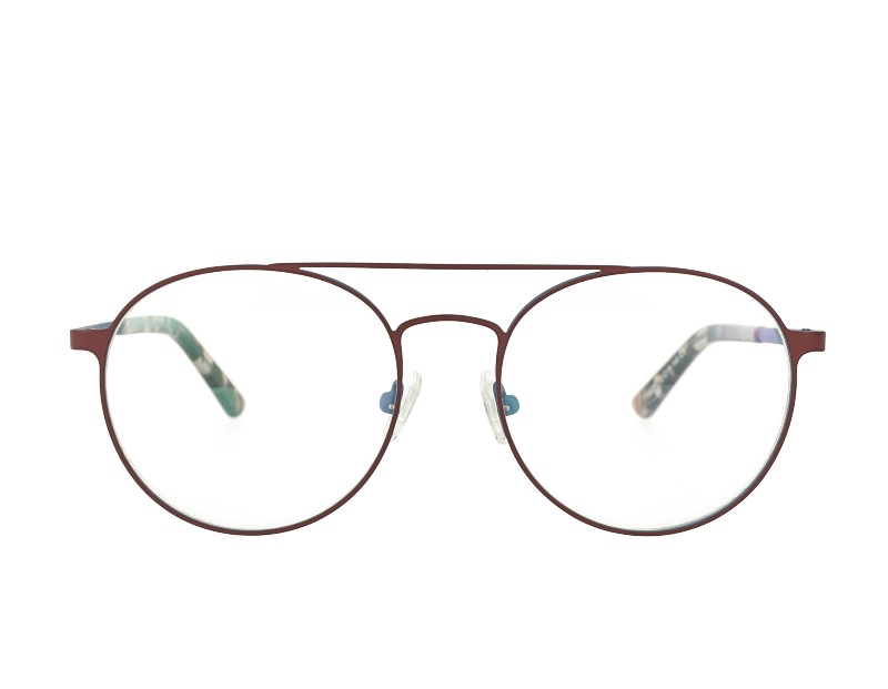 Retro Double bridge Stainless Steel Optical Glasses