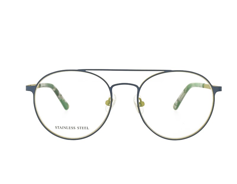 Retro Double bridge Stainless Steel Optical Glasses