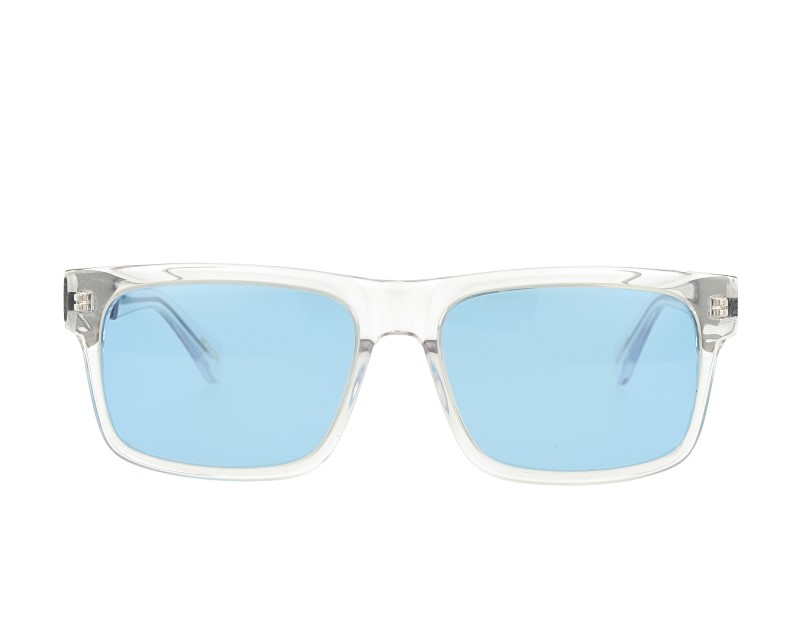 Rectangel Acetate Front Metal temple Sunglasses