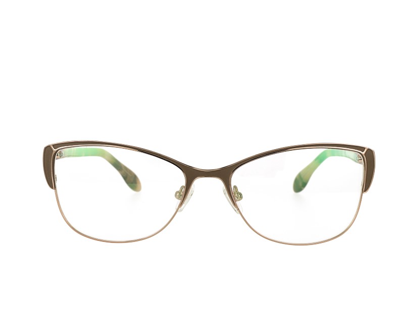 Stainless Steel Cat Eye Optical Glasses Acetate Temples