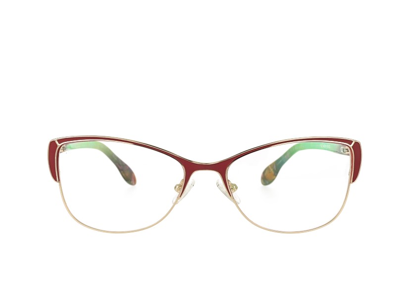 Stainless Steel Cat Eye Optical Glasses Acetate Temples