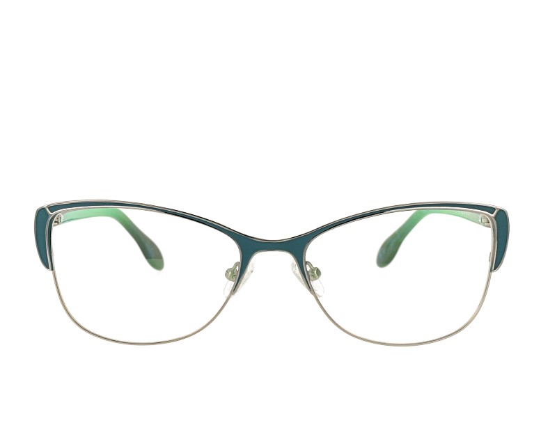 Stainless Steel Cat Eye Optical Glasses Acetate Temples