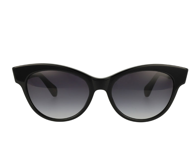 Cat Eye Acetate Frame Stainless Steel Temple Sunglasses