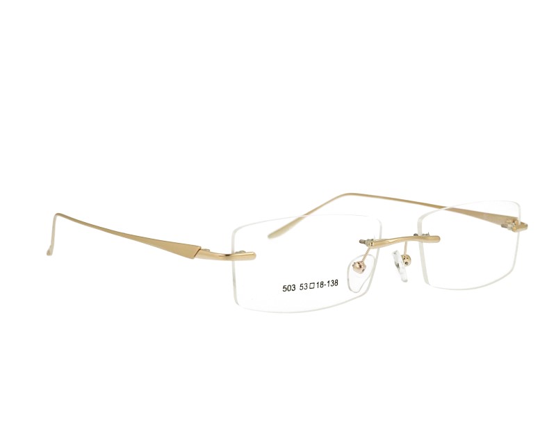 Rimless man's metal Optical frame Eyewear