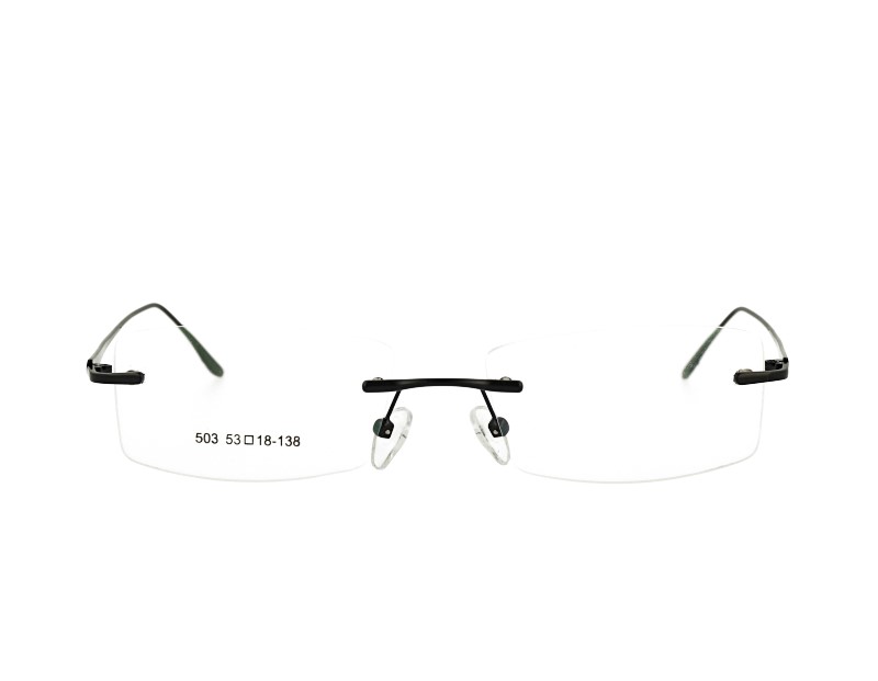 Rimless man's metal Optical frame Eyewear