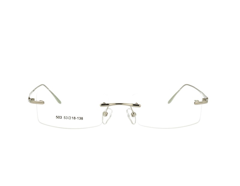 Rimless man's metal Optical frame Eyewear