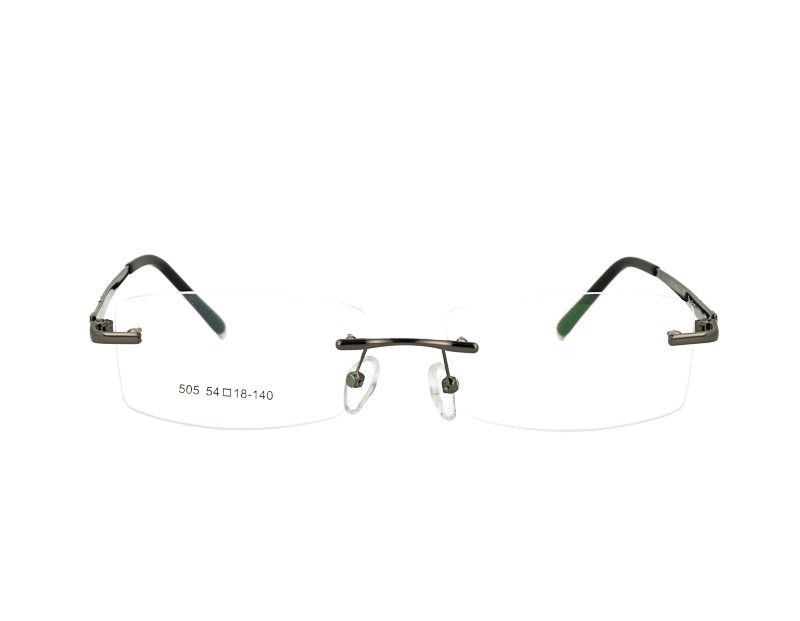 Rimless man's metal Optical frame Eyewear with crystal