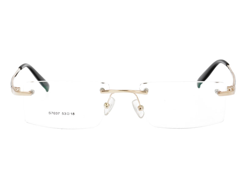 Man's Stainless Steel Rimless Optical Glasses Spectacles