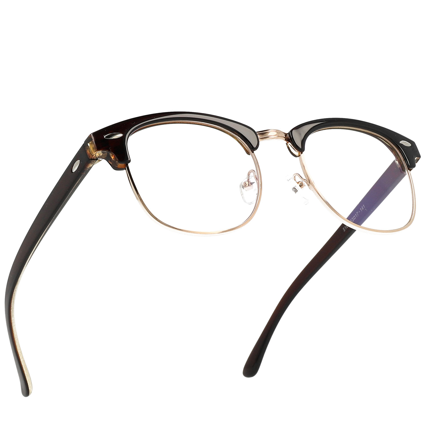 Unisex Aviator metal and Plastic combination Optical Frame