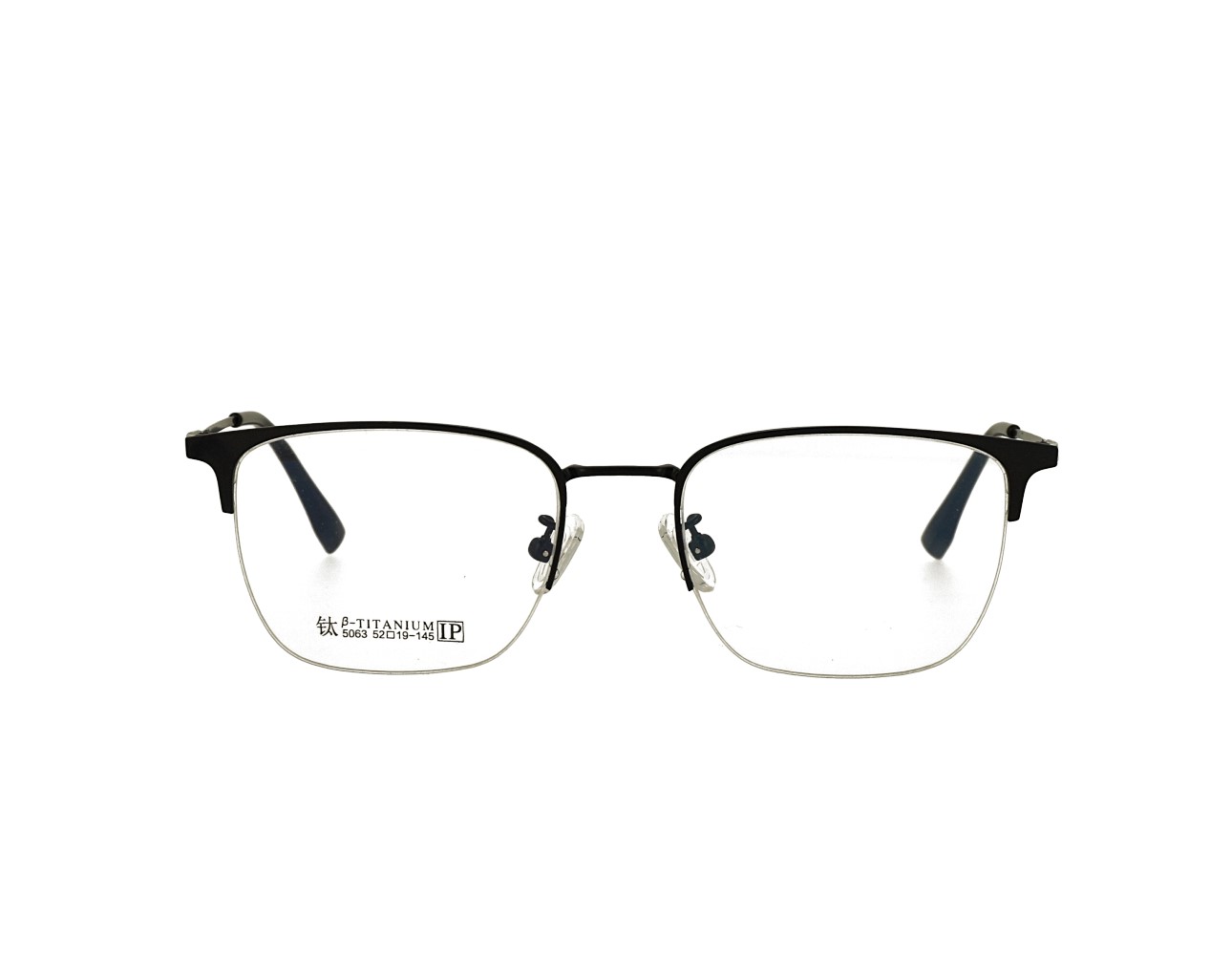 52 size Rectangle Designer Half Rim Optical frame Stainless Steal Eyeglasses Mans Eyewear
