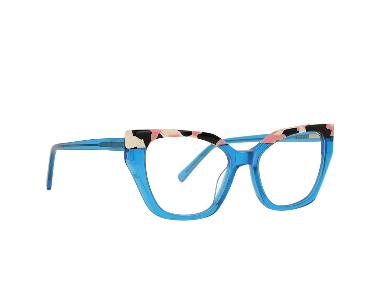 53 Size Design Woman's Cat Eye Optical frame Acetate Eyeglasses Spring Hinge Eyewear