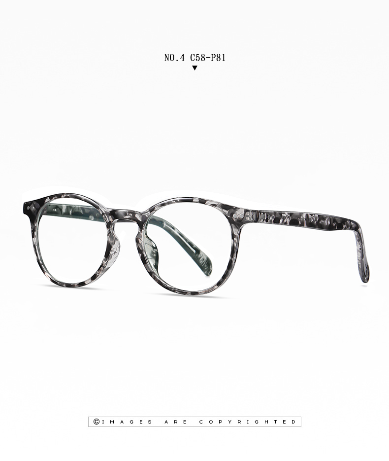 Unisex Oval Optical frame TR90 CP Mixed Eyeglasses Spring Hinge