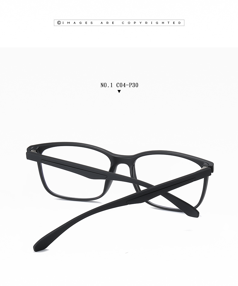 Unisex Rectangle Optical frame TR90 CP Mixed Eyeglasses Spring Hinge