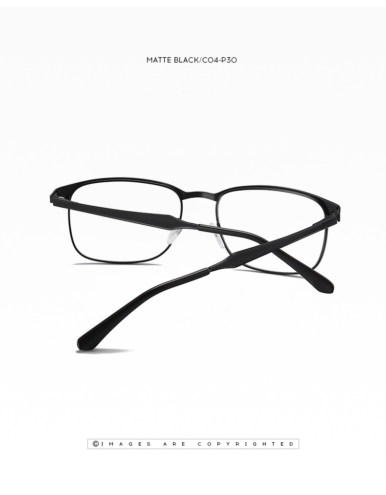 Man's Full Rim Optical frame Metal Eyeglasses Spring Hinge