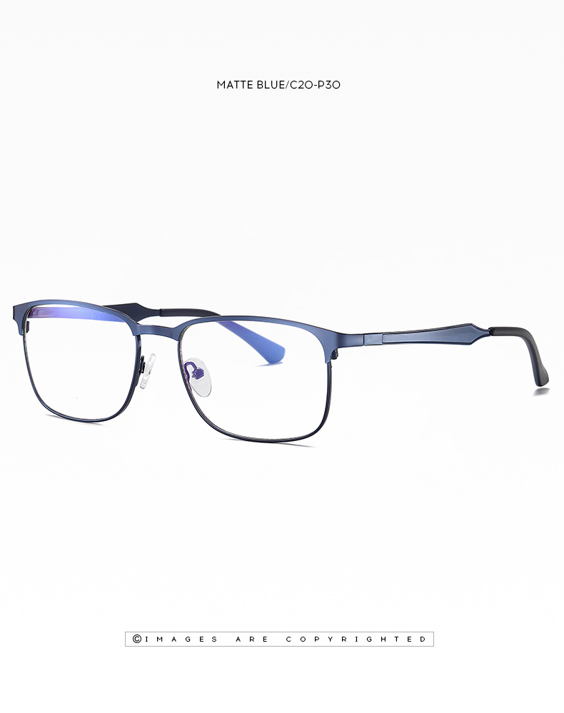 Man's Full Rim Optical frame Metal Eyeglasses Spring Hinge