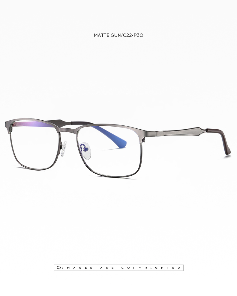 Man's Full Rim Optical frame Metal Eyeglasses Spring Hinge