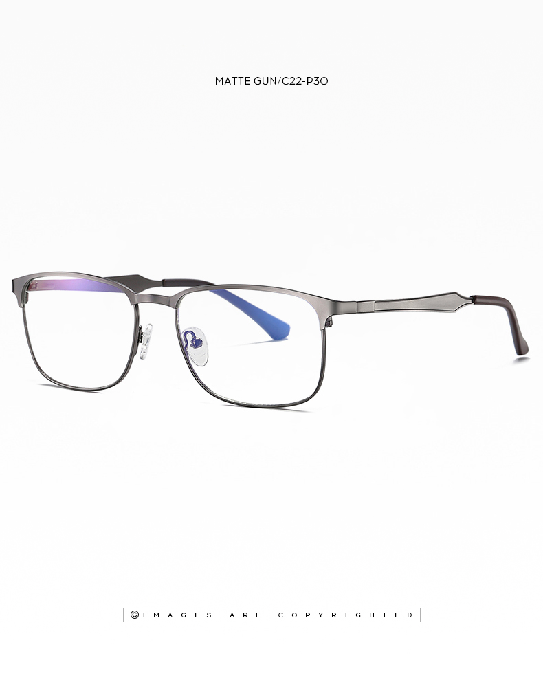 Man's Full Rim Optical frame Metal Eyeglasses Spring Hinge