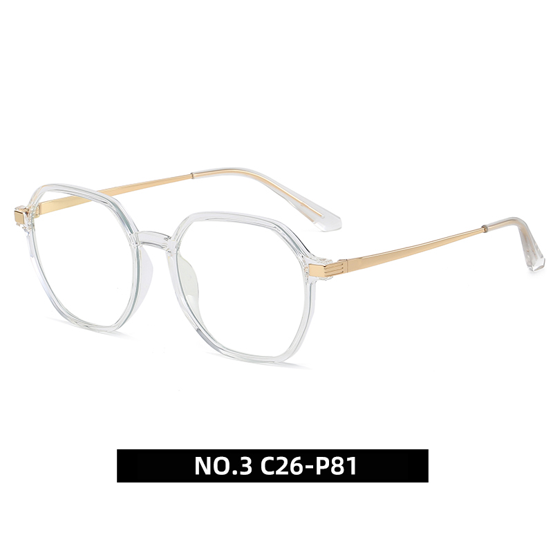 Unisex Hexagon Optical frame Combination Eyeglasses Vintage Eyewear