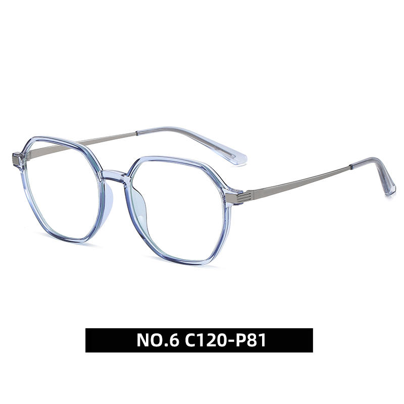 Unisex Hexagon Optical frame Combination Eyeglasses Vintage Eyewear