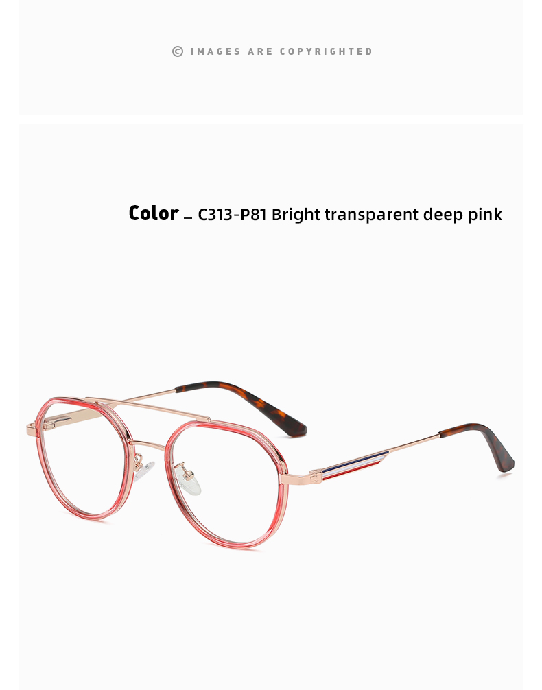 Unisex Aviator Optical frame Combination Eyeglasses Vintage Spring Hinge Eyewear