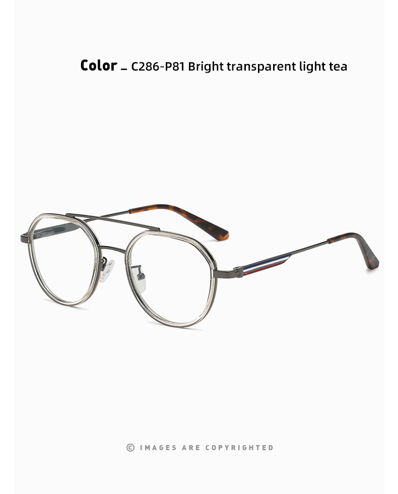 Unisex Aviator Optical frame Combination Eyeglasses Vintage Spring Hinge Eyewear