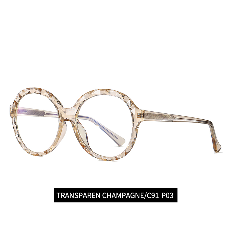 Round Optical frame TR90 CP Temple  Eyeglasses Spring Hinge