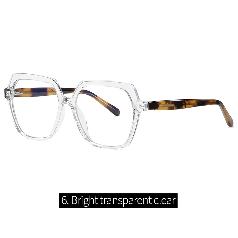 Hexagon Optical frame TR90 CP Temple  Eyeglasses Spring Hinge