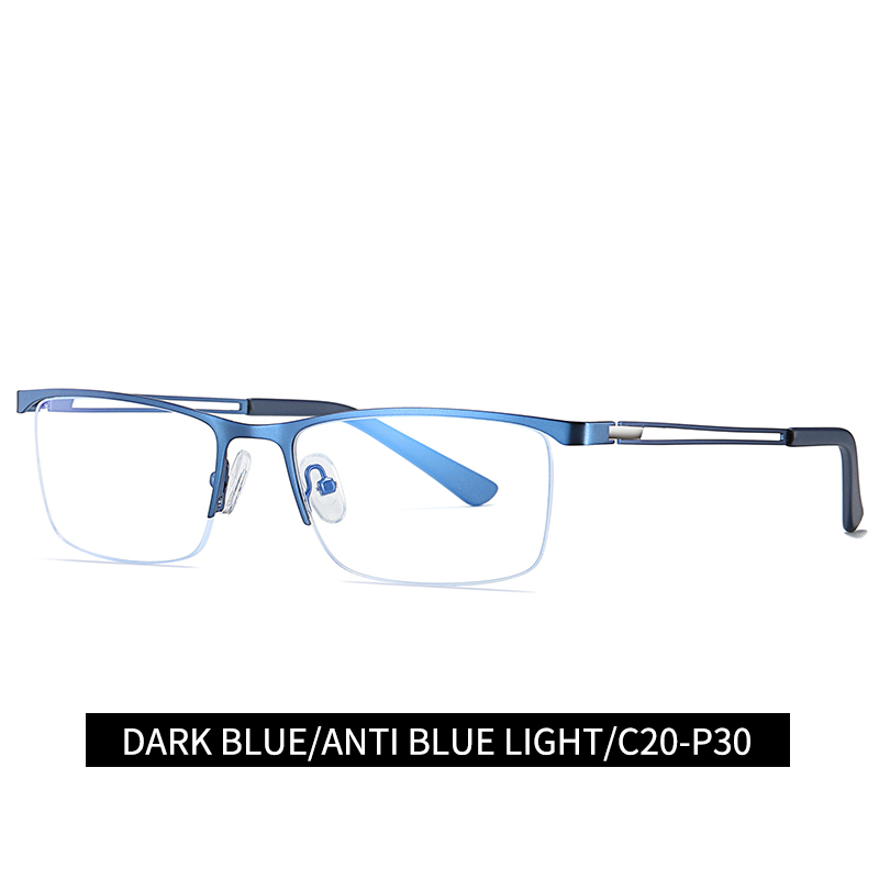 Half Rim Meal Man's Optical Frame Stainless steel Eyeglasses