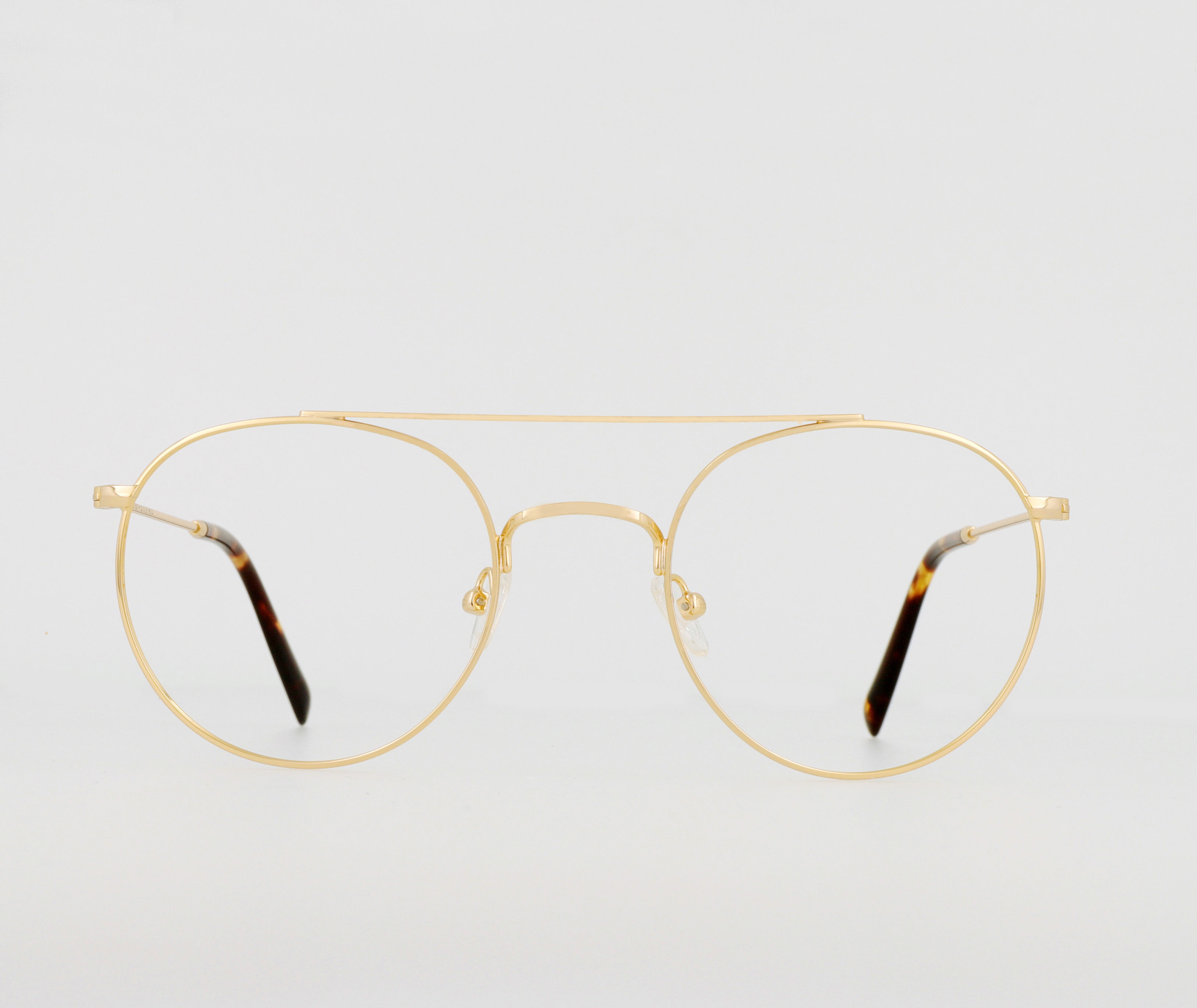 Round Pilot Metal Fashion Eyeglasses Optical Frame