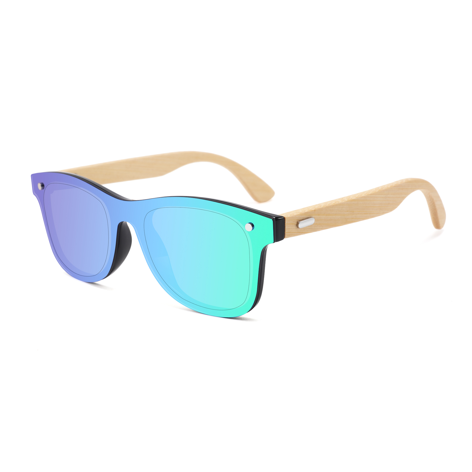 Unisex Natural Wayfarer Bamboo Hand Made UV400 Sunglasses