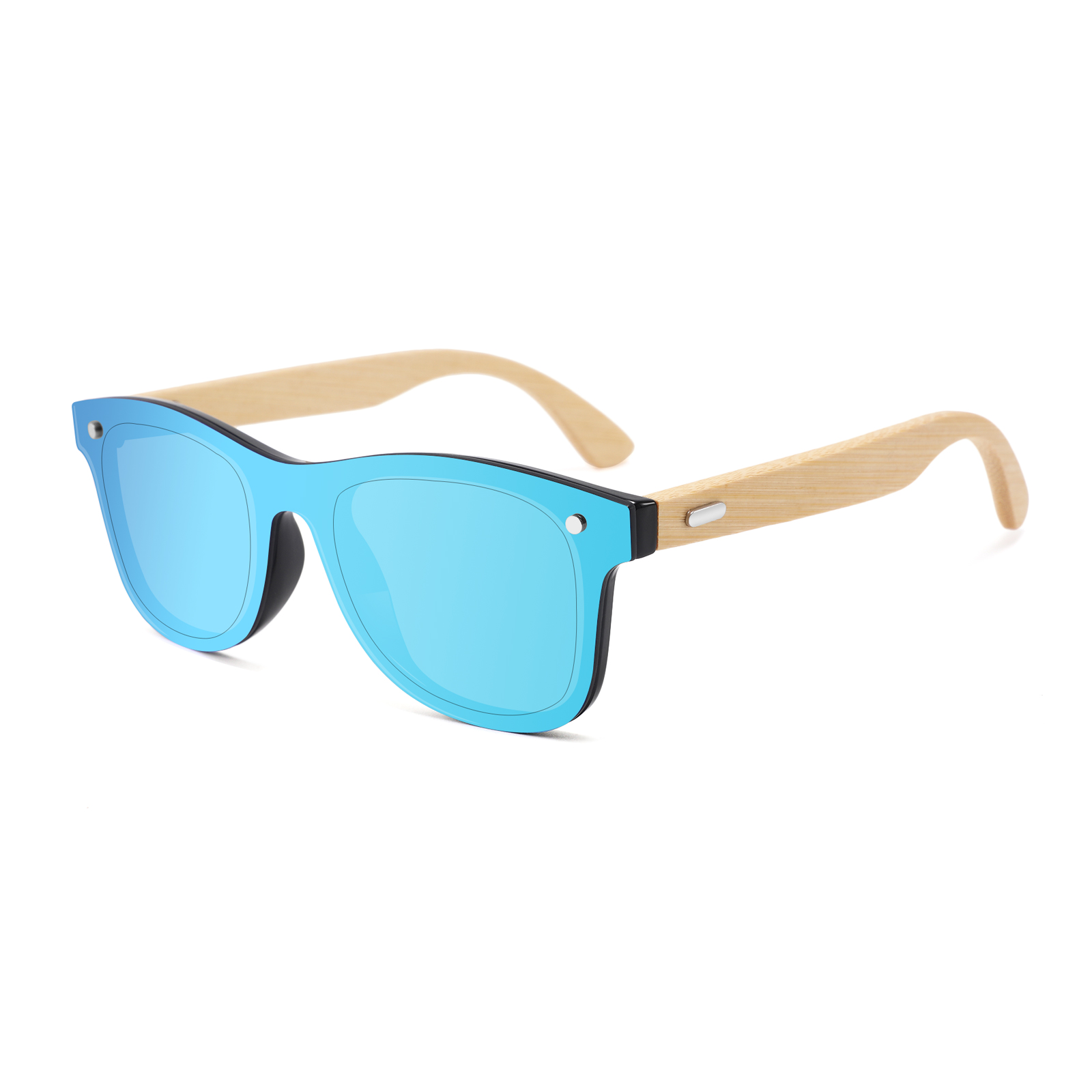 Unisex Natural Wayfarer Bamboo Hand Made UV400 Sunglasses