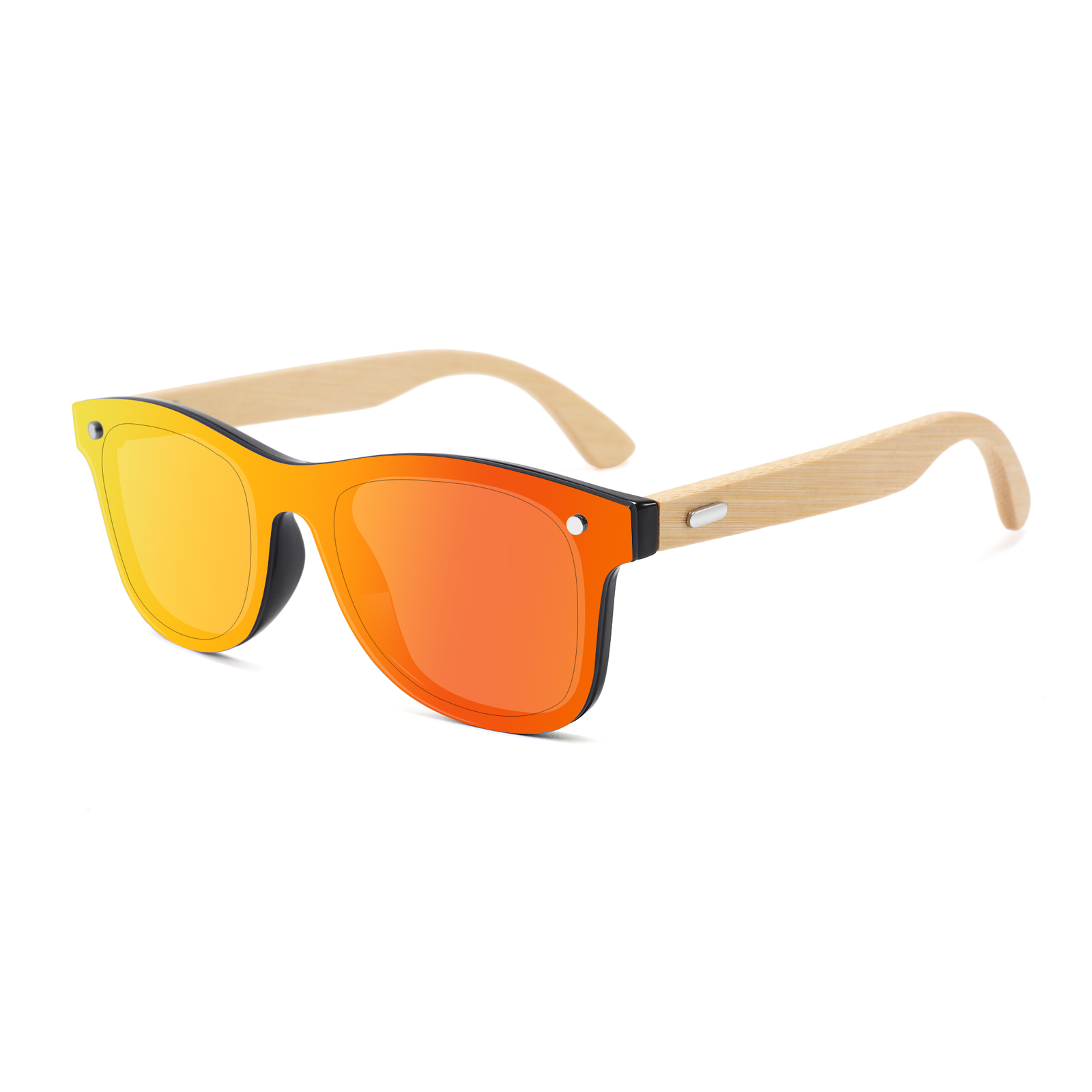 Unisex Natural Wayfarer Bamboo Hand Made UV400 Sunglasses