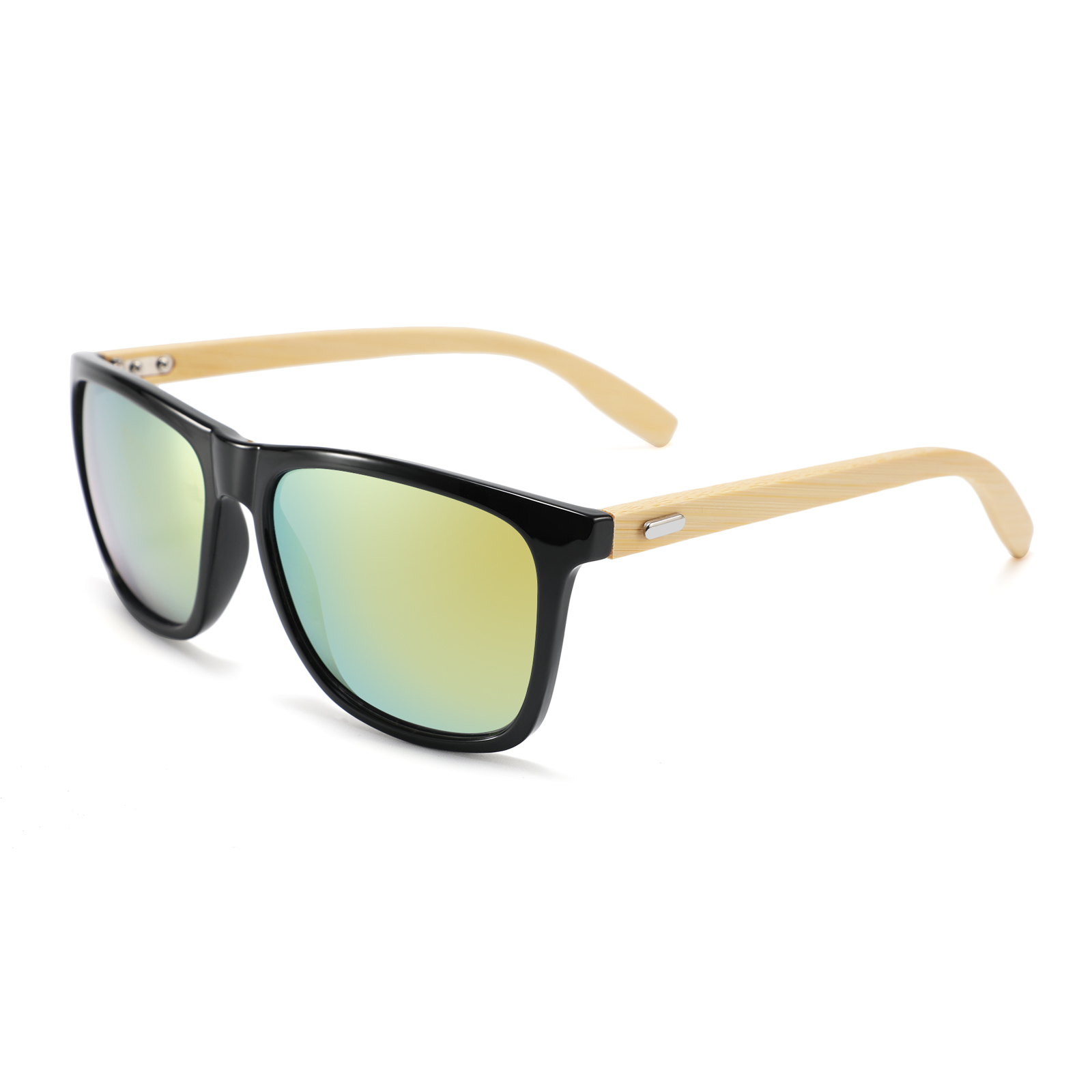 Unisex Natural Square Bamboo Hand Made UV400 Sunglasses