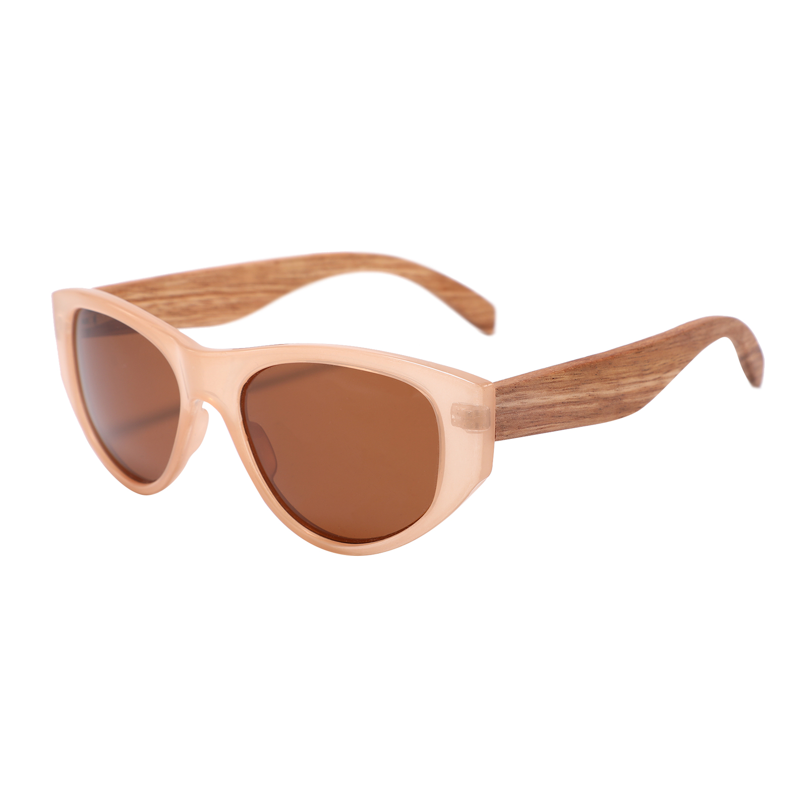 Woman's Cat Eye Natural Bamboo Wood Hand Made UV400 Sunglasses