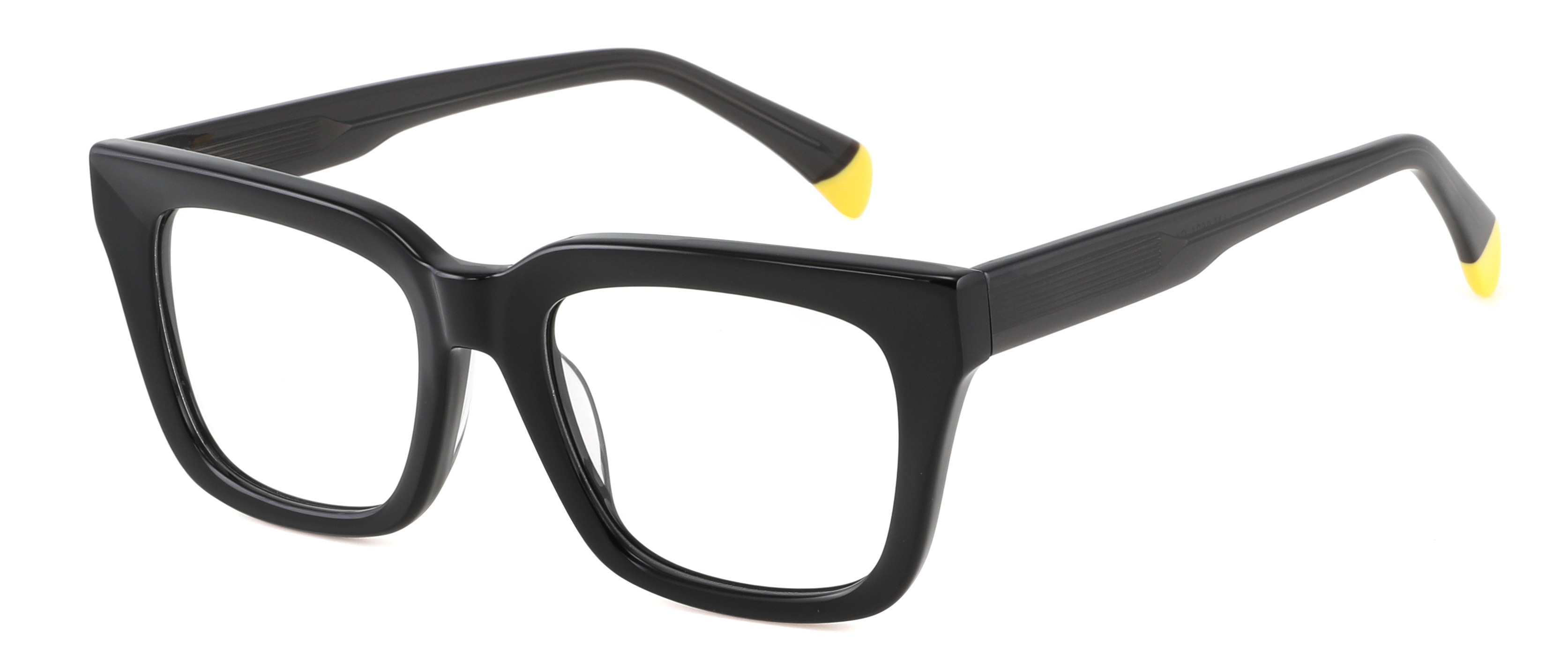 Thick Square Style Acetate Eyewear 3+2 Hinge