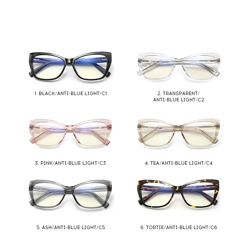 Designed Woman's Cat Eye Optical frame TR90 CP Mixed Eyeglasses Spring Hinge