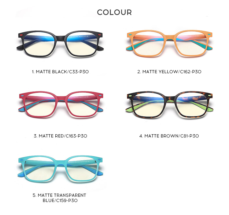 Unisex Teenager TR90 Optical frame Fashion Eyeglasses  Eyewear