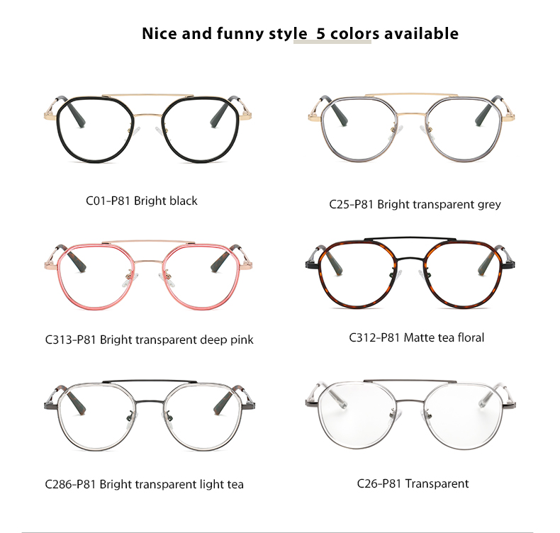Unisex Aviator Optical frame Combination Eyeglasses Vintage Eyewear