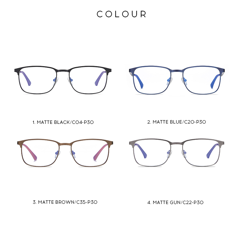 Man's Full Rim Optical frame Metal Eyeglasses Spring Hinge